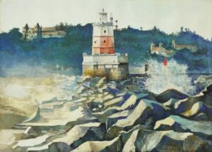 Gravura fine art -Farol da Barra 1590 - Recife-PE